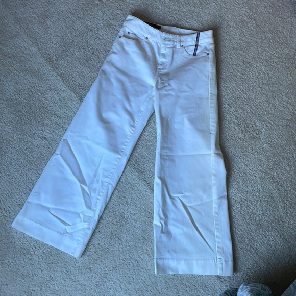 White Wide Leg Jeans - Picture 1 of 7